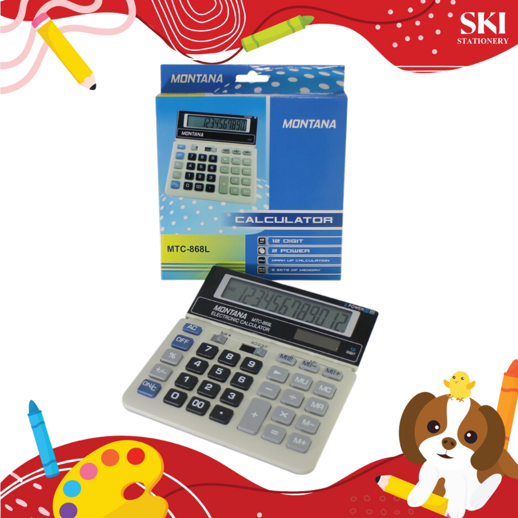 

Kalkulator 868-L / Kalkulator Meja Kantor Dagang / Calculator 12 Digit Montana