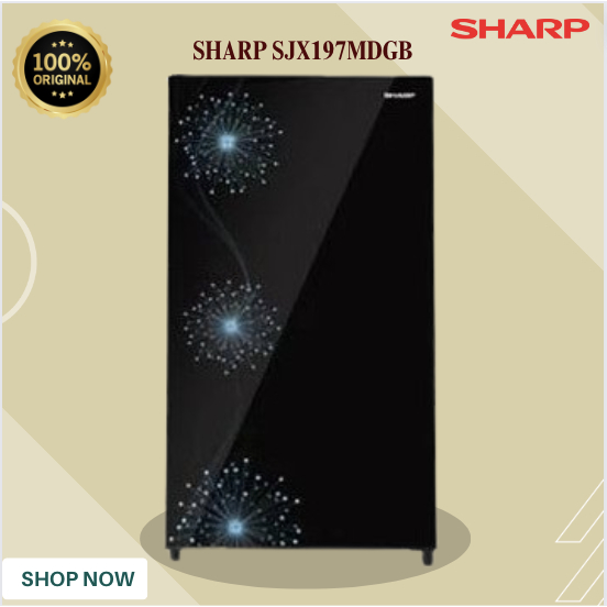 KULKAS SHARP 1 PINTU SJX197MDGB 128L/SJX-197MDGB/SJX197MDGB/KULKAS 1 PINTU MURAH ORIGINAL BERGARANSI