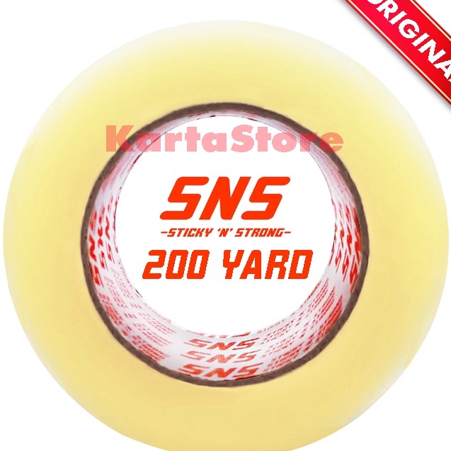 

TEBUS MURAH LAKBAN BENING COKLAT 2 YARD x 45mm SNS Sticky N Strong
