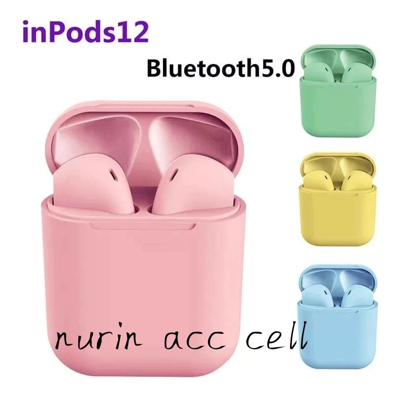 HEADSET EARPHONE BLUETOOTH i12  5.0 ORIGINAL