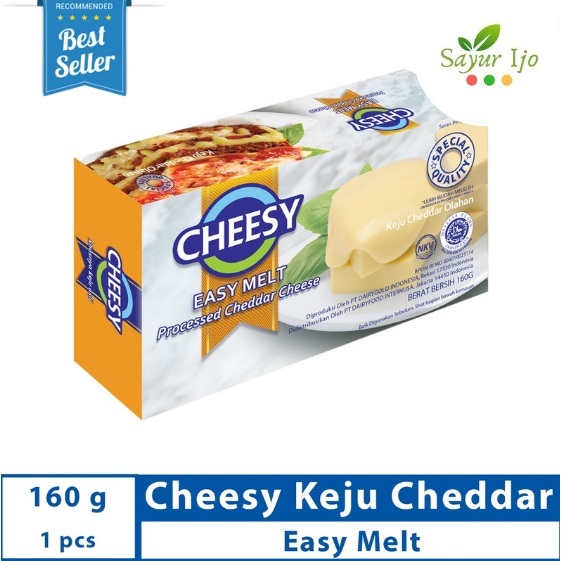 

CHEESY Processed Cheddar Cheese EASY MELT 160 Gram Keju Olahan Premium