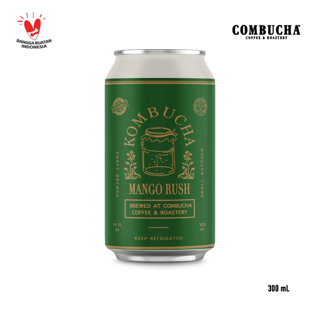 Kombucha Mango Rush Can 300ml | by Combucha Coffee