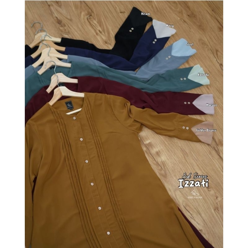 Abaya Izzati Khizanaah Sunnah/ Abaya Lebaran / Abaya Fortaleza Nyaman / Gamis Kekinian / Gamis Arab 