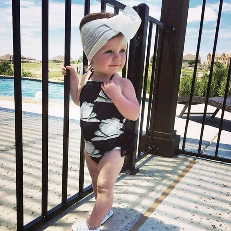 pakaian renang anak perempuan bikini swimsuit || corak angsa