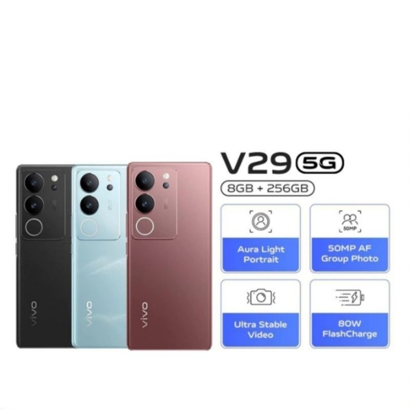 HP VIVO V29 5G 8/256 GB - VIVO V29 5G RAM 8GB ROM 256GB GARANSI RESMI