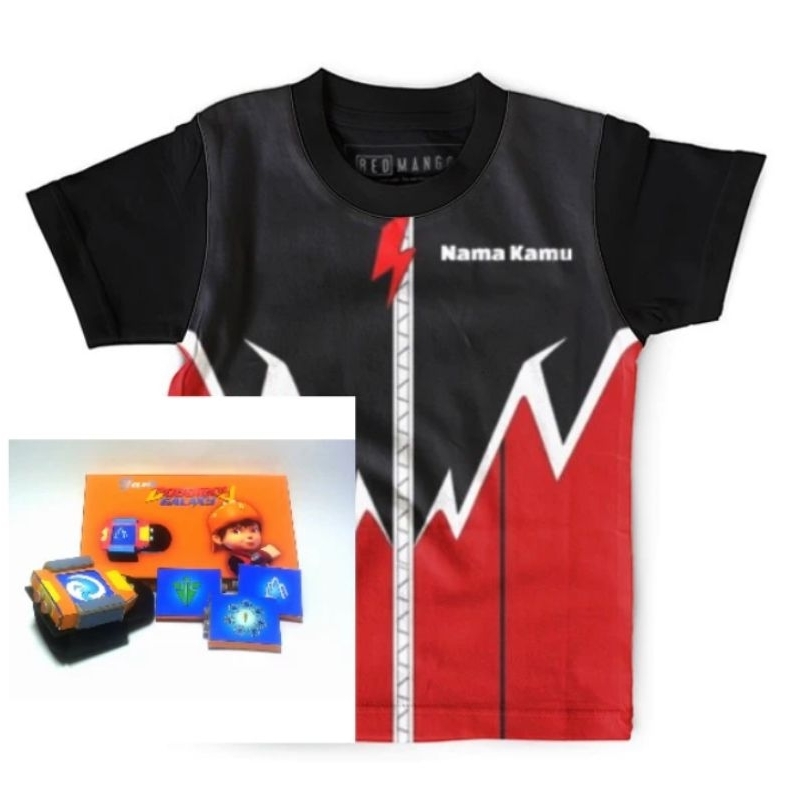 PAKET Jam Tangan Boboiboy Galaxy Box + Kuase Fution + Kaos Boboiboy Galaxy