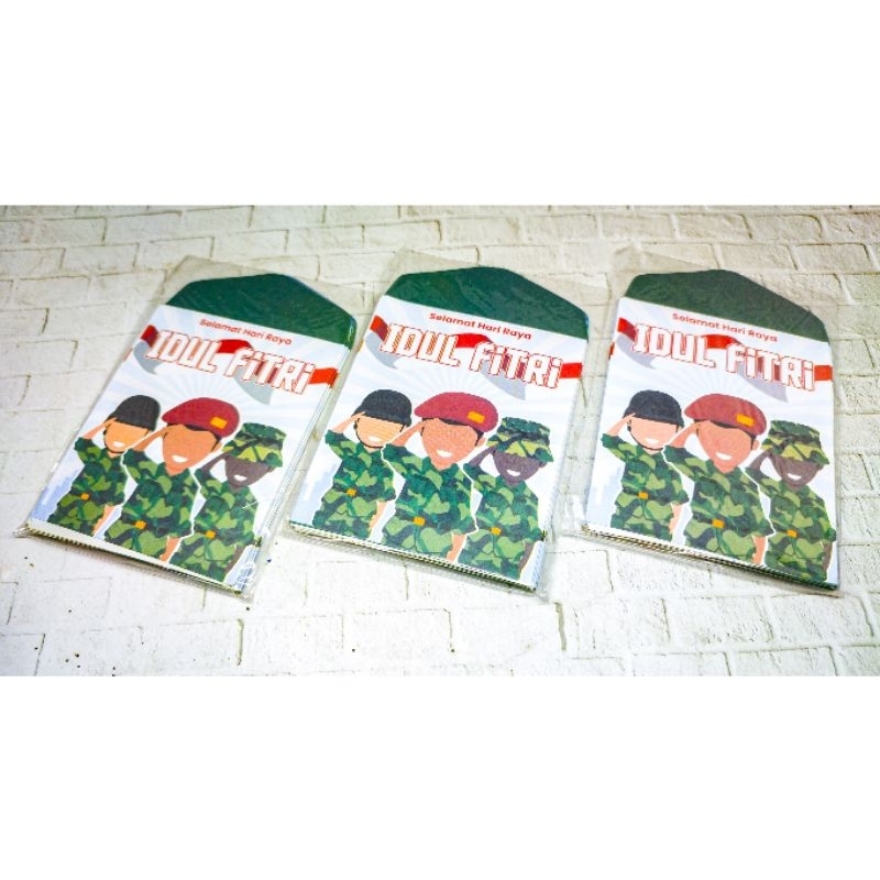 

Angpao Amplop Lebaran Natal Imlek Motif Tentara TNI