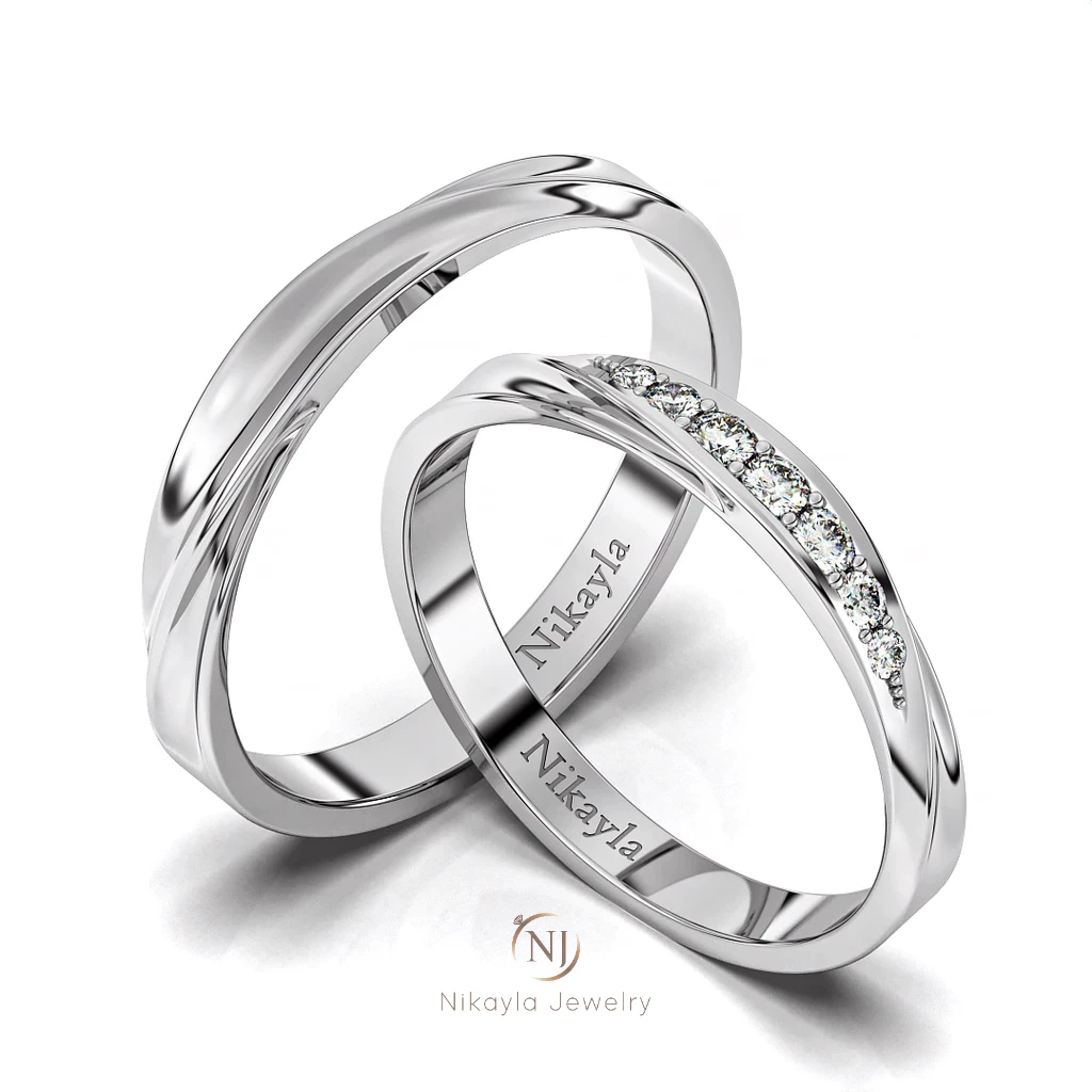 Nikayla Jewelry - Cincin Kawin Couple Perak Original