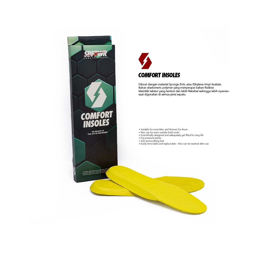 SABA - Insole Sepatu Premium Yellow