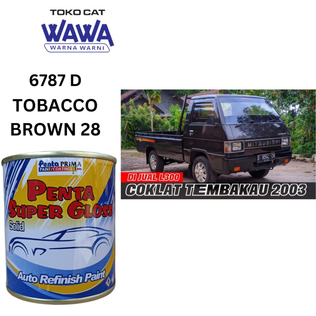 cat duco Penta Super Gloss Tobacco Brown coklat tua mobil L300 1liter