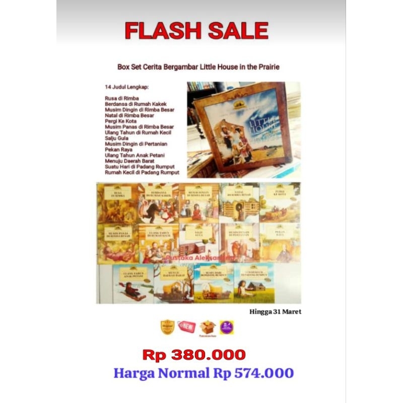 FLASH SALE BOX KOLEKSI CERITA BERGAMBAR LITTLE HOUSE ON THE PRAIRIE