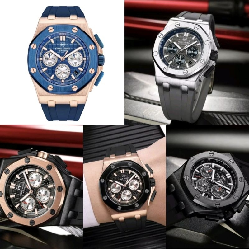 Evans jayden 9560 jam tangan Pria Analog strap Rubber Original