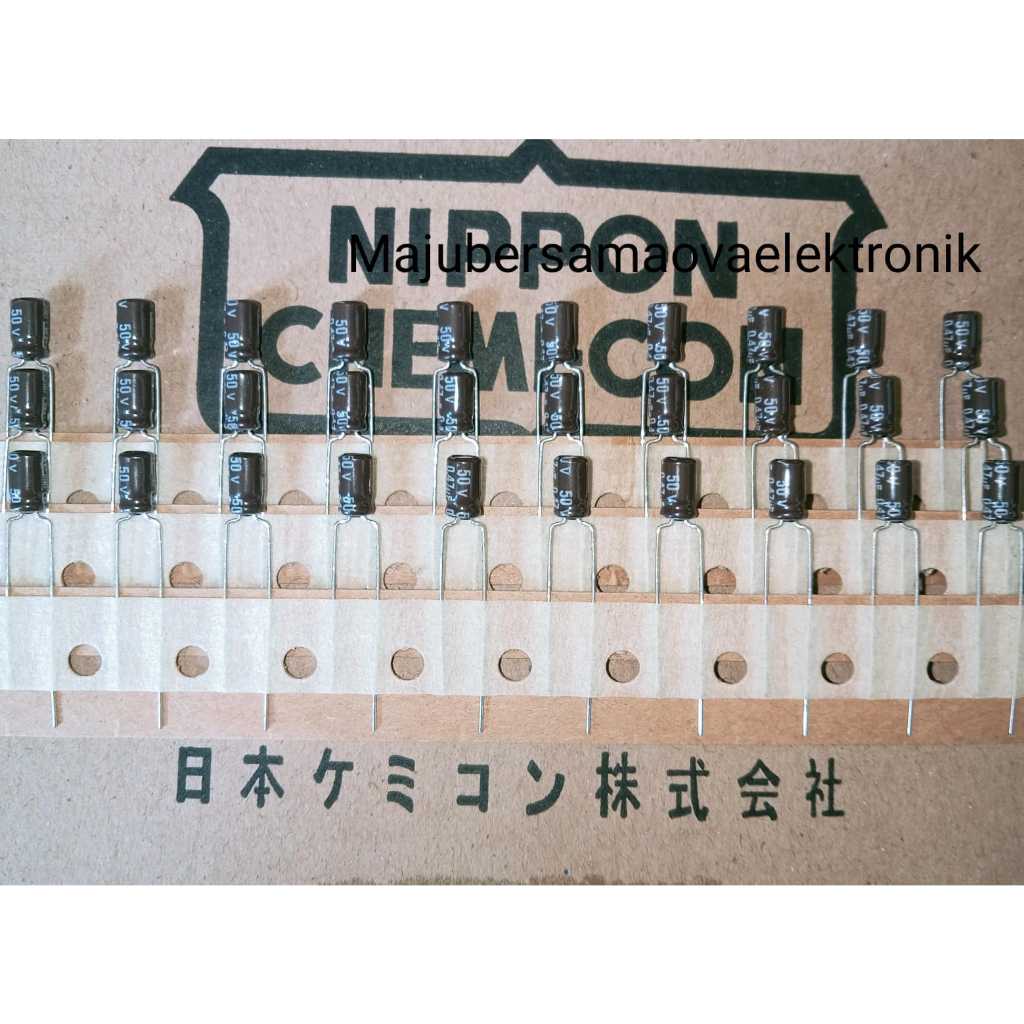 Per 50Pcs /Biji Elko 50v 0.47uf Elco 0.47uf 50v Mini Bipolar Original