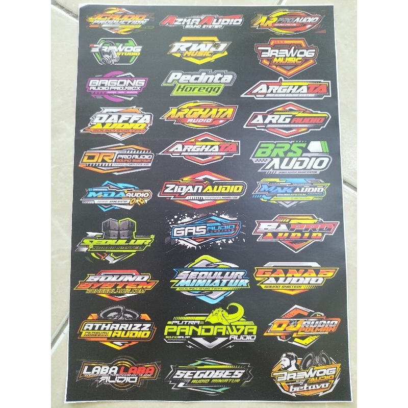 

STIKER SOUNDSYSTEM ISI 30 BAHAN CROMO