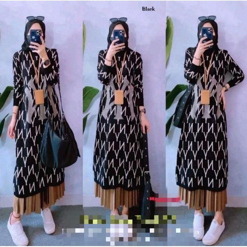 Long tunik rajut premium dress rajut tunik