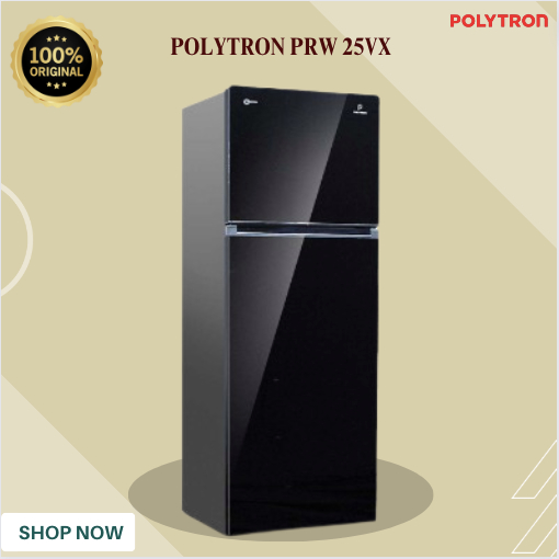 KULKAS  POLYTRON 2 PINTU INVERTER PRW 25VX 240L/PRW-25VX/PRW 25VX/KULKAS POLYTRON ORIGINAL GARANSI