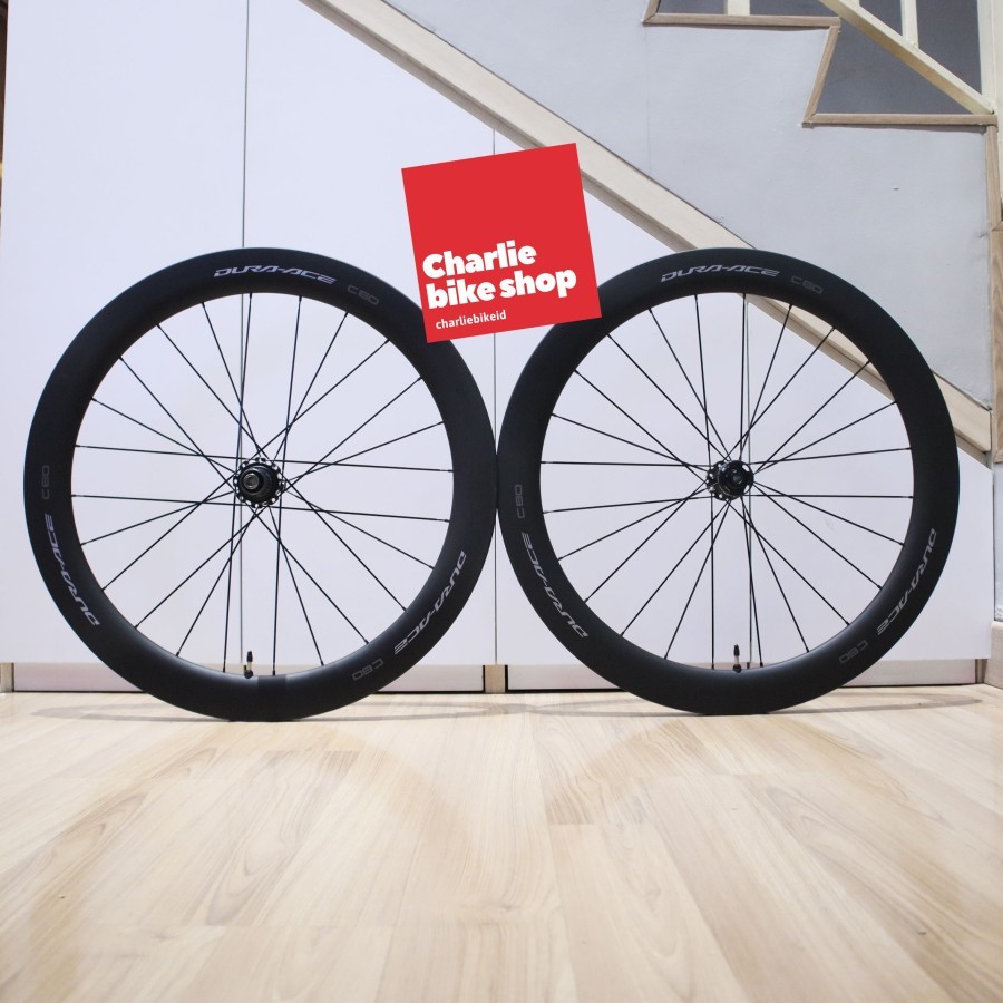 Wheelset Carbon Road Bike Shimano Dura Ace R9270 C60 Disc Brake Shimano 12Speed -  Dura-Ace  WH-R927