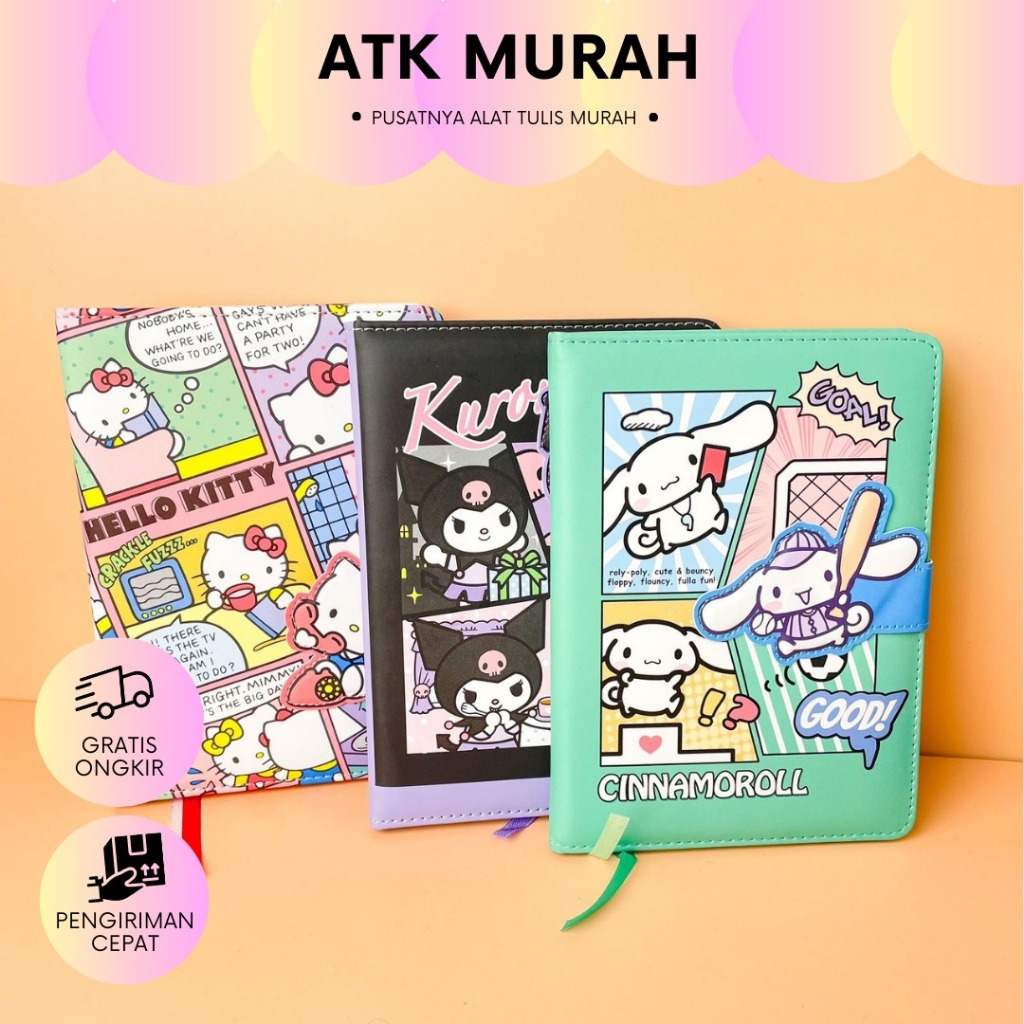 

UKURAN B6 BUKU HARDCOVER SANRIO TEBAL AGENDA BUKU TULIS TERMURAH BAGUS LUCU BK-1165