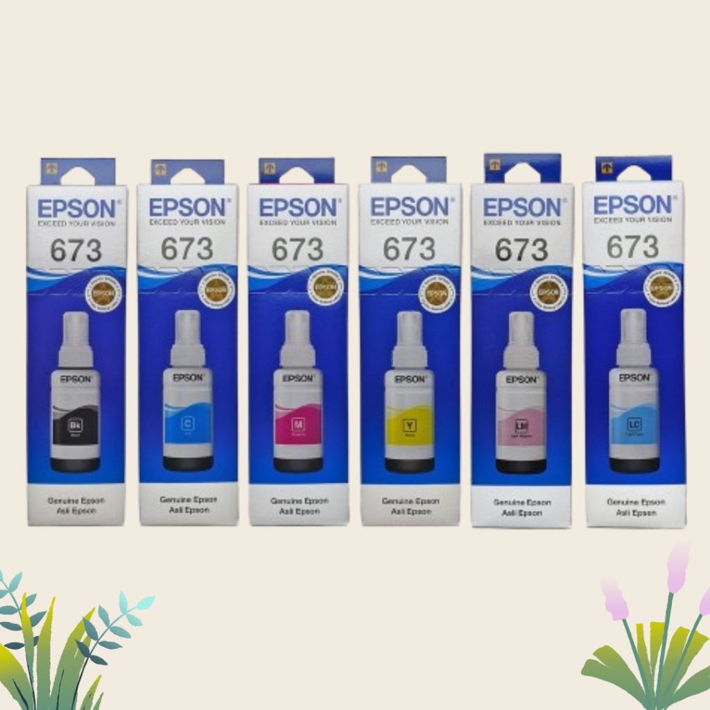 Tinta Epson 673 Tinta Printer L800 L805 L810 L850 L1800 / Tinta 673