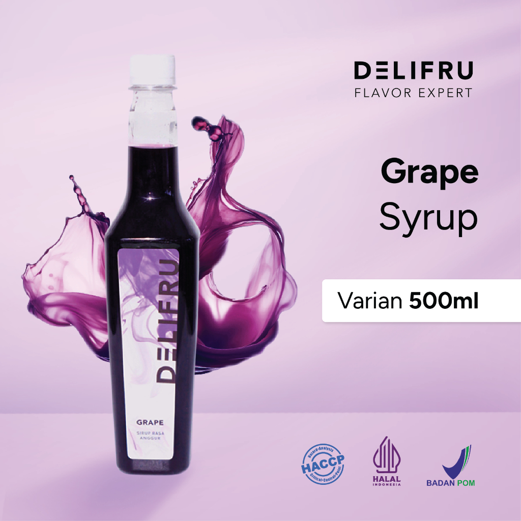 

Syrup Grape Delifru 500 ml - Sirup Anggur Premium