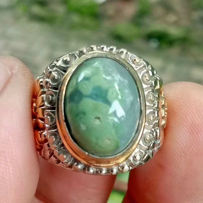 CINCIN BATU AKIK ASLI GARUT SIAP PAKAI IJO GARUT