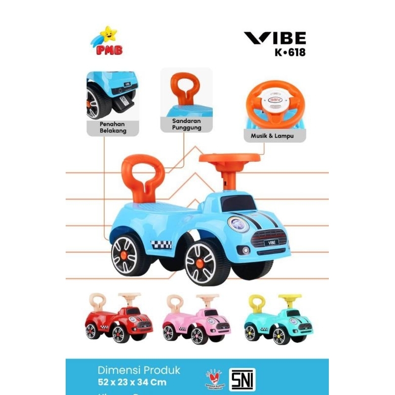 TOLOCAR MOBIL MOBILAN ANAK KAYUH PMB K618 K 618 VIBE MINI COPER