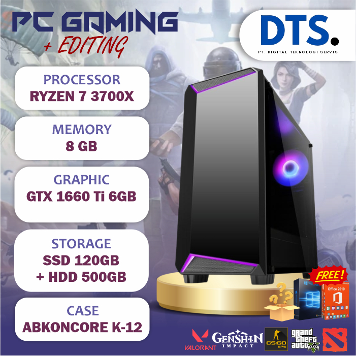 PC Gaming + Editing | Ryzen 7 3700X | GTX 1660 Ti 6GB | SSD | HDD |