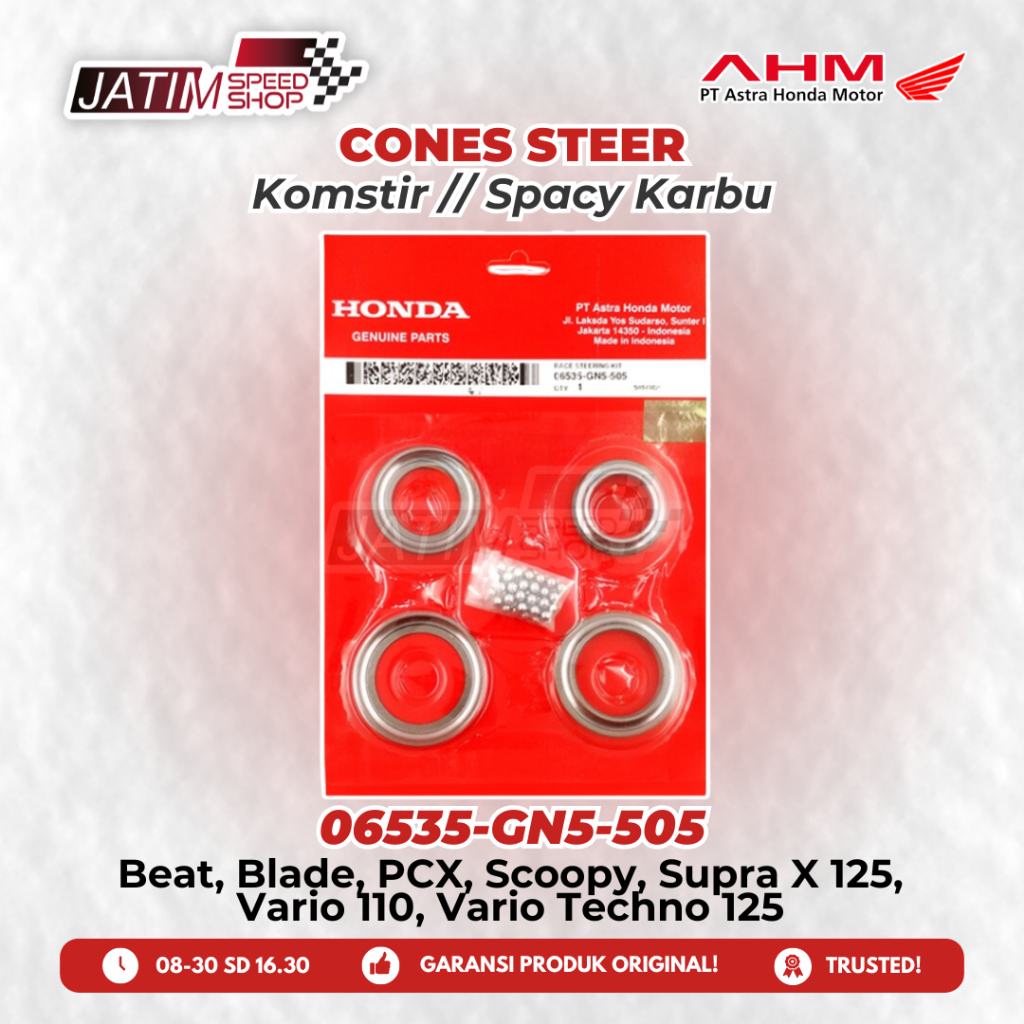 Honda AHM Cones Stir Cones Steer Kones Komstir Mimis Mangkok 06535-GN5-505 GN5 Beat Blade CS1 PCX 15