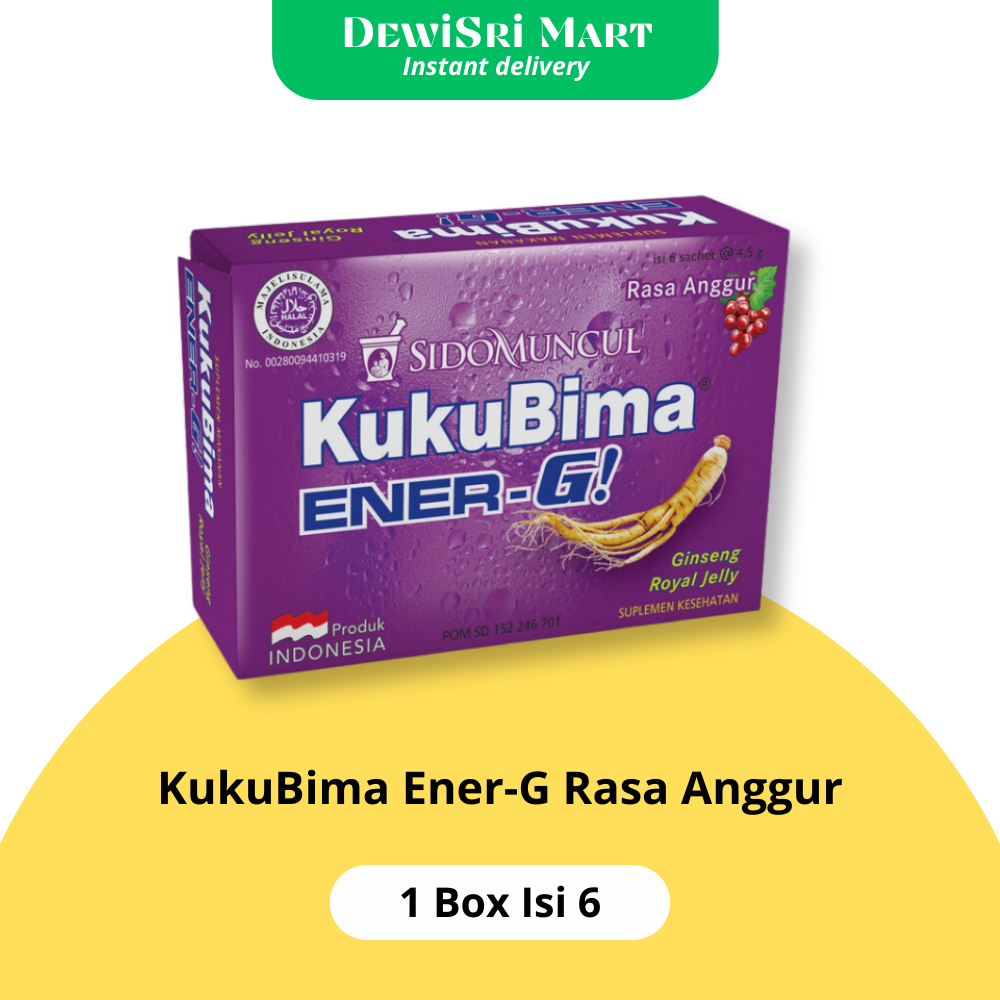 

KukuBima Ener-G Rasa Anggur 1 Box Isi 6 - Dewi Sri Mart!