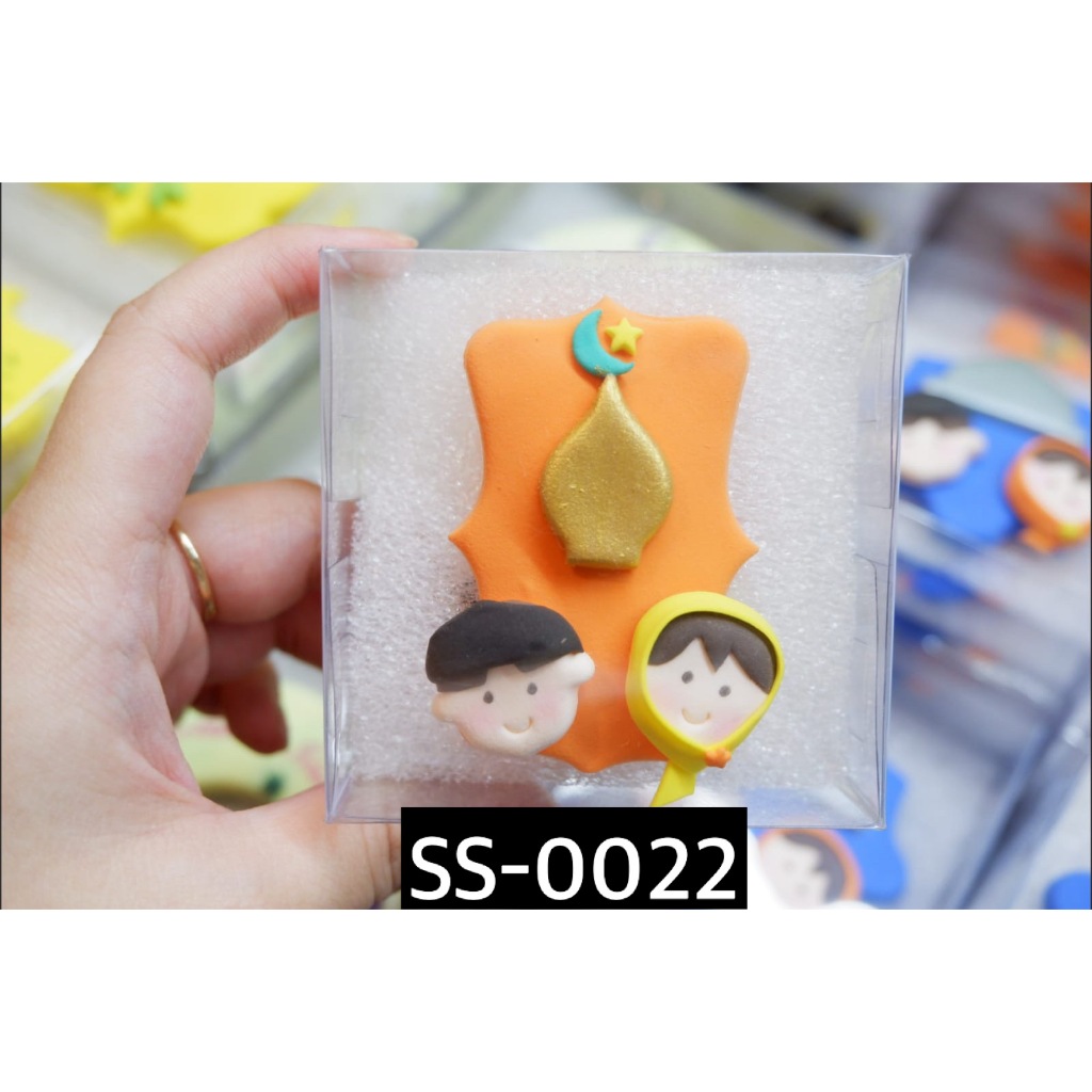 SS-0022 CLAY Hiasan Kue Cake Topper Idul Fitri Lebaran Eid Mubarak