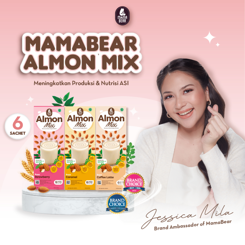 Mama Bear MamaBear Almon Milk Susu Almond Mix Susu Less Sugar Susu Pelancar Asi Asi Booster Peningka