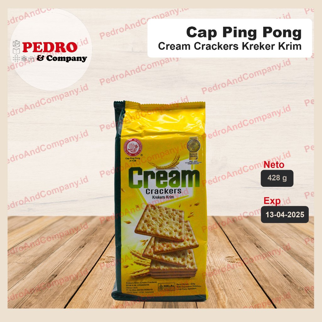 

Biskuit Cream Crackers cap Ping Pong krekers krim 428 gram biscuit
