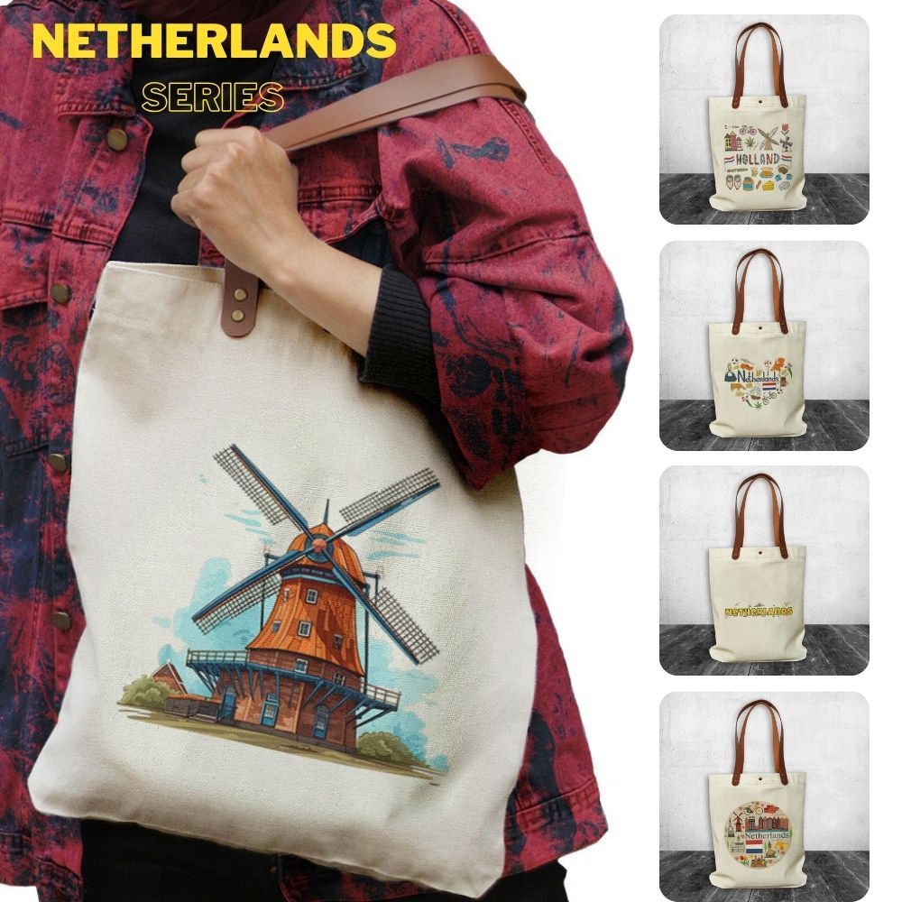 NEOBags - Tote bag Canvas oleh oleh Netherlands | Tote bag Canvas Souvenir | Tote bag Wanita | Tote 