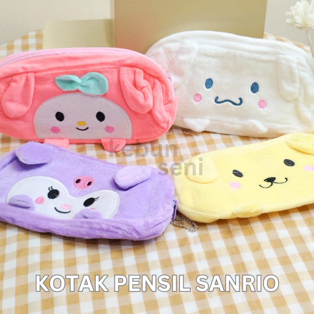 

Kotak Pensil Bulu / Soft Plush Pencil Case Karakter Kartun Jepang Sanrio My Melody Cinnamoroll Kuromi Pompompurin | KP-1151
