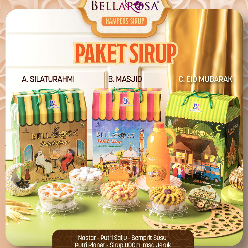 

Bellarosa Paket Sirup Eid Mubarak Hampers Lebaran