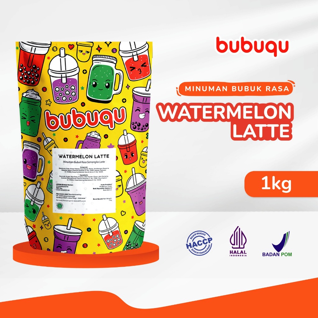 

Powder Drink Watermelon Latte Bubuqu 1 Kg - Bubuk Minuman Semangka Susu