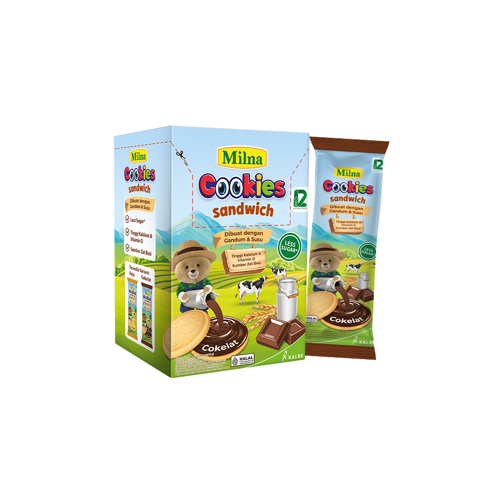 

MILNA COOKIES SANDWICH COKELAT Dan Keju 1pcs/Bungkus