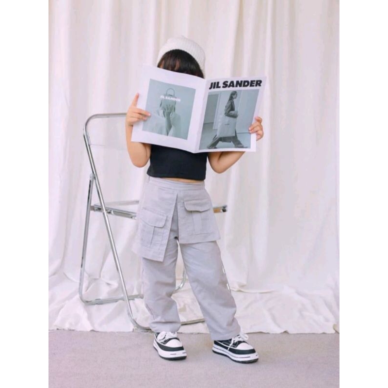 Celana anak palazzo pocket pants