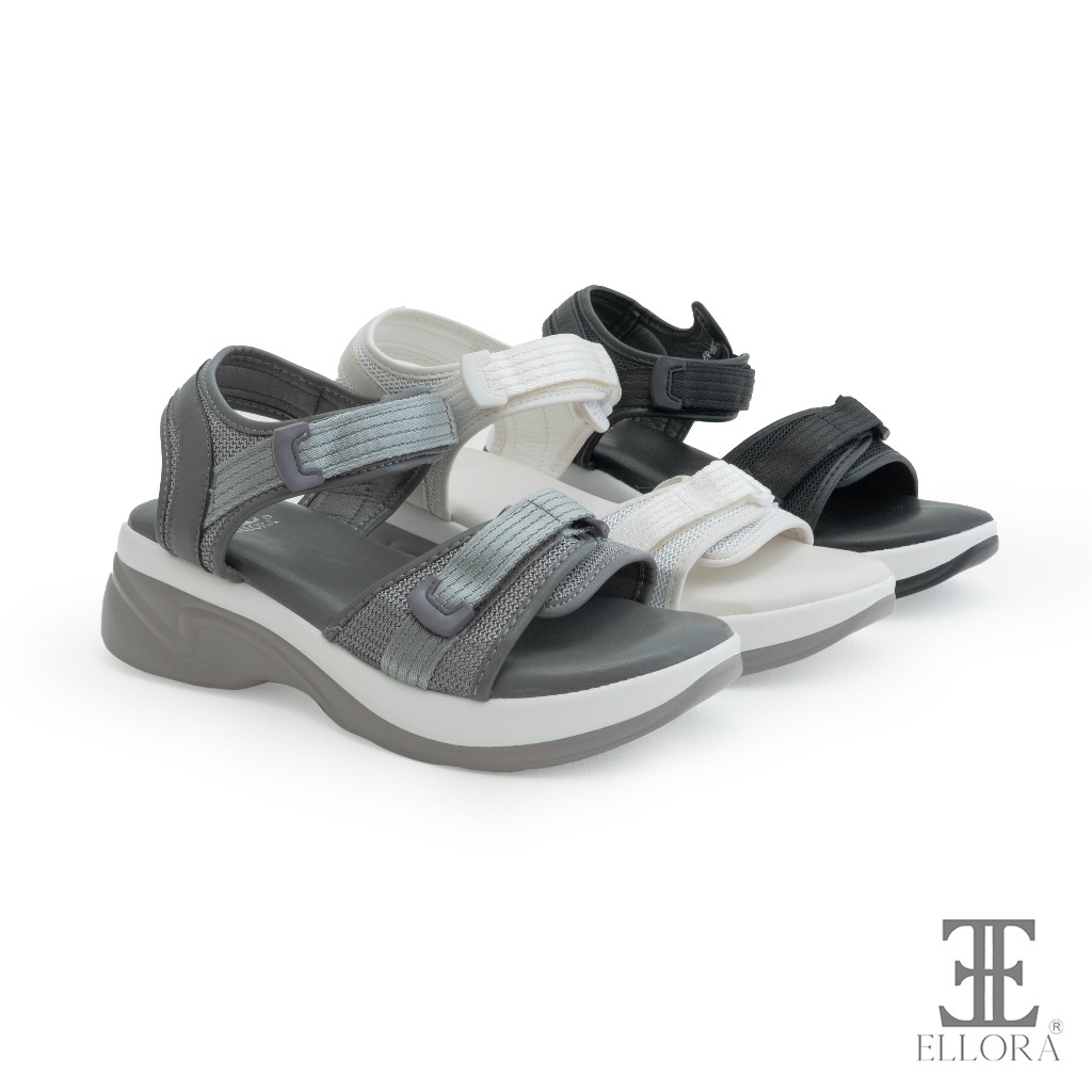 ELLORA ER-9077 Sandal Wedges Gunung Wanita Import 6cm