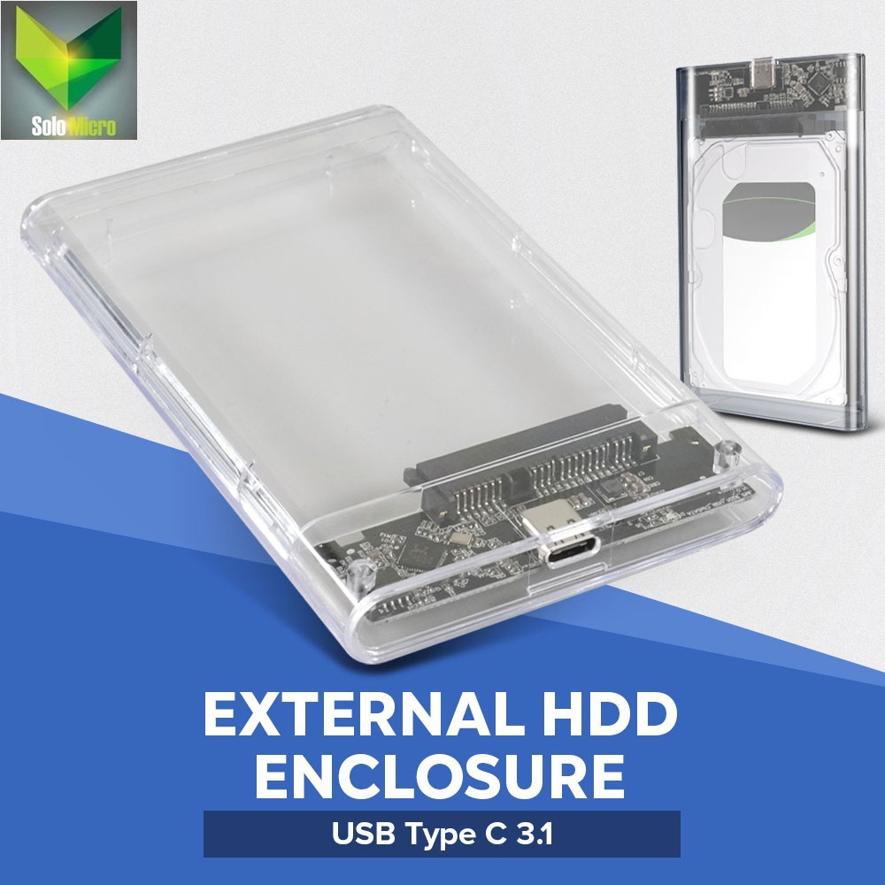 EXTERNAL HDD Enclosure 2.5 Inch Type C to USB Type C 3.1