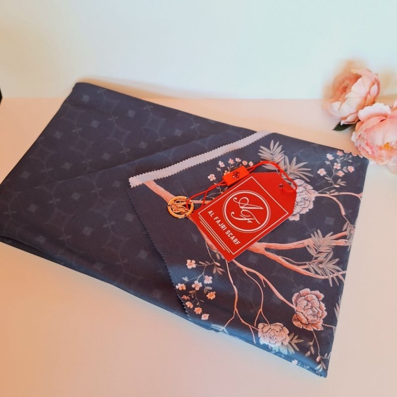 Orin by Al Fajri Jilbab segiempat motif lasercut jilbab motif 110x110 segiempat voal sublim