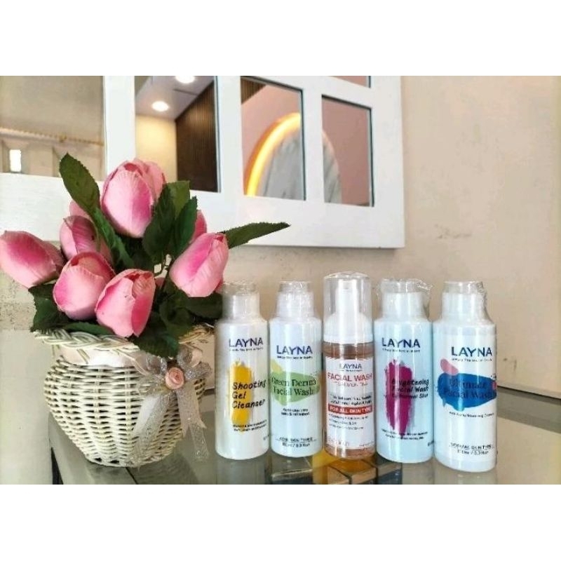 Skincare Glowing, Facial Wash, Brightening, Layna Skincare