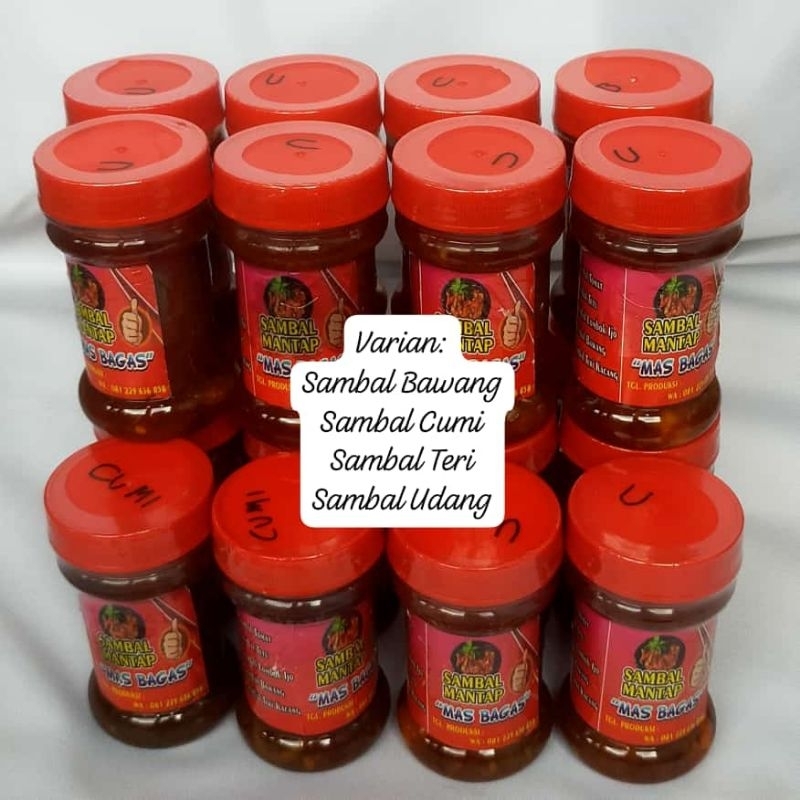

Sambal Mantab Mas Bagas berat 130gr