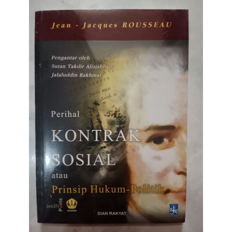 Buku original Perihal Kontrak Sosial atau Prinsip Hukum-Politik by Jean - Jacques Rousseau