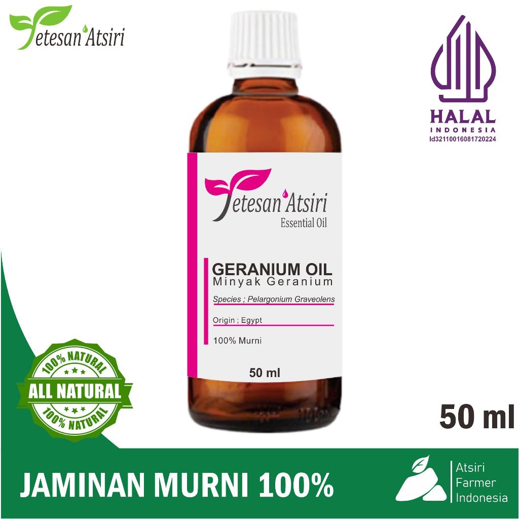 minyak atsiri geranium murni tanpa campuran geranium pure essential oil aromatherapy therapeutic