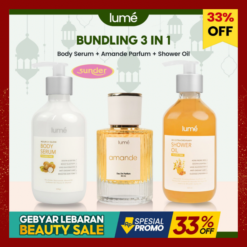Bundling Lume Parfume EDP Body Serum Shower Oil Lumecolors Eau De Parfume Parfum Amande