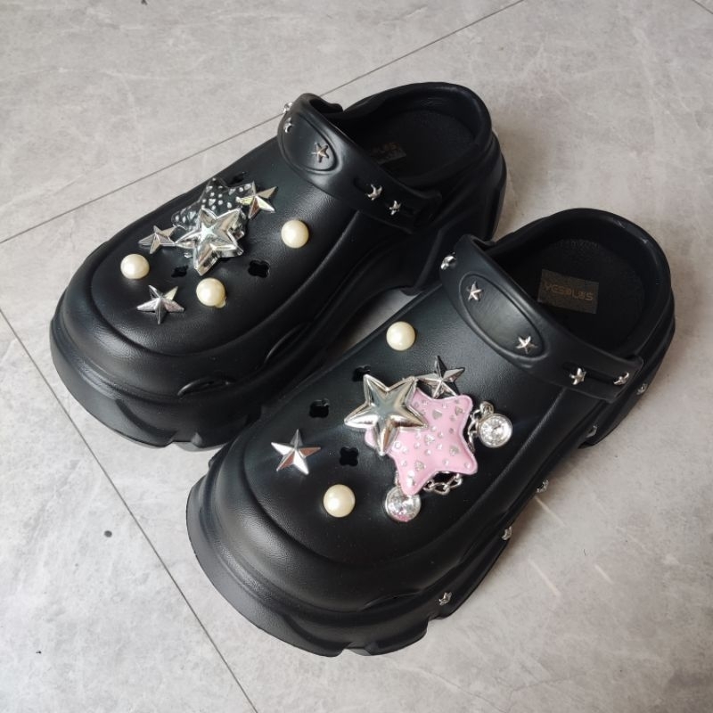 sandal Baim Eva rubber croc kekinian