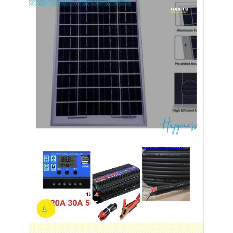 panel surya 20 wp inventer PSW 1000 W