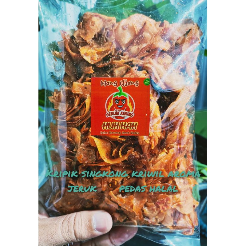 

Kripik setan kriwil viral pedas aroma daun jeruk 100% halall cikruh bumbu melimpah