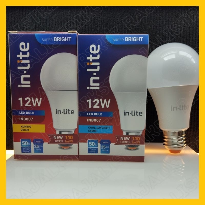 Inlite Led Bulb Bholam Lampu Inlite 12W watt Putih/kuning Inlite